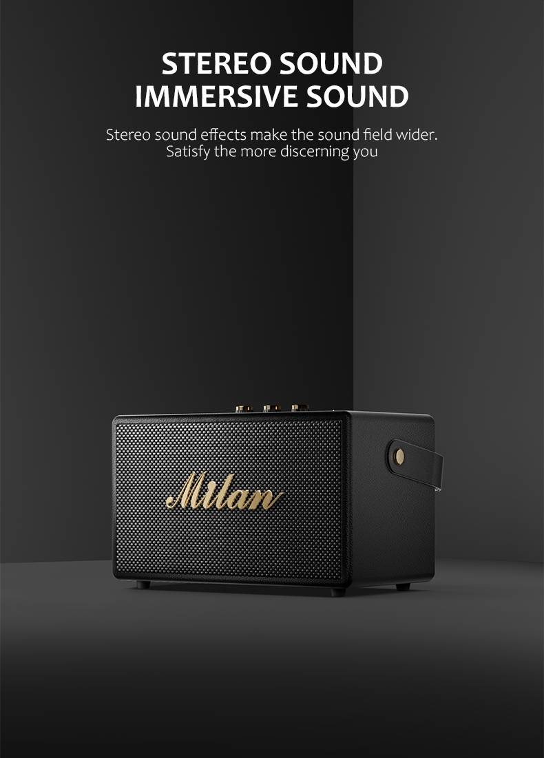 d-power BOM-79 Milan ลำโพงบลูทูธสไตล์เรโทร 40W เชื่อมต่อ TWS รองรับไมค์โครโฟน ประกันศูนย์ - รายละเอียดสินค้า 30