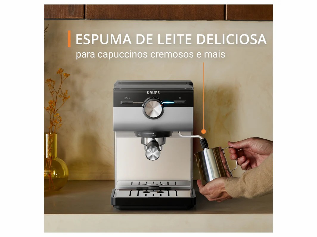 Tefal KRUPS เครื่องชงกาแฟเอสเปรสโซ Authentic+ รุ่น XP384E10 แรงดัน 15 บาร์ ความจุแท็งก์น้ำ 2ลิตร - รายละเอียดสินค้า 6