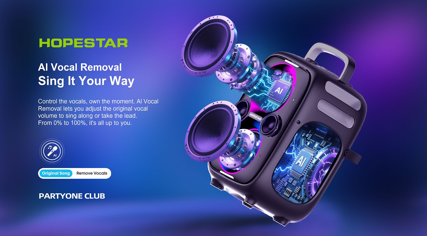 [ผ่อน0%]HOPESTAR PARTYONE CLUB ลำโพงบลูทูธ 650W ไมค์คู่ไร้สาย เบสหนัก AI SoundBoost ประกันศูนย์ 1ปี - รายละเอียดสินค้า 8