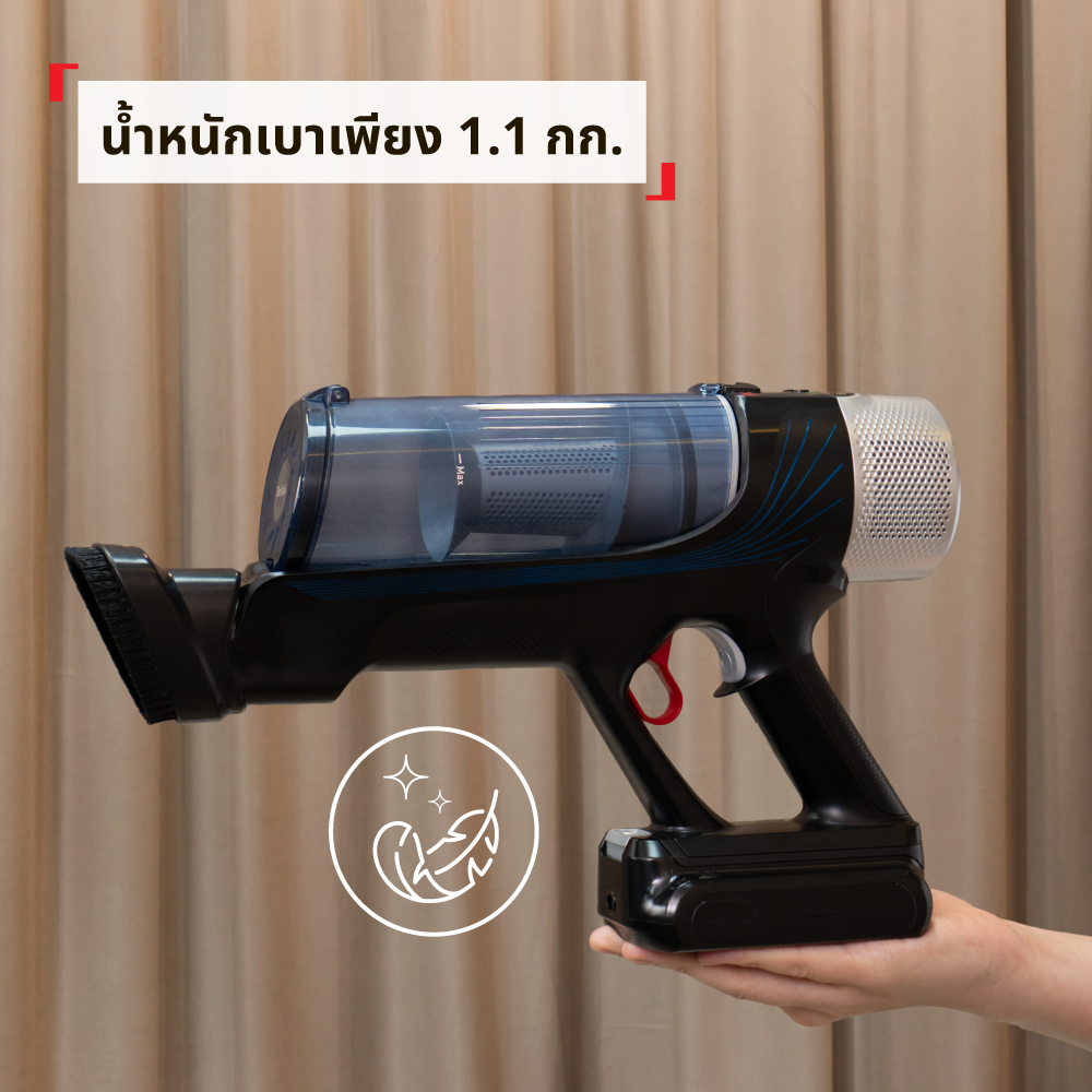 Tefal เครื่องดูดฝุ่นไร้สาย X-FORCE FLEX 9.60 AUTO AQUA รุ่น TY20C7WO ดูด + ถูในเครื่องเดียว งอได้ - รายละเอียดสินค้า 3