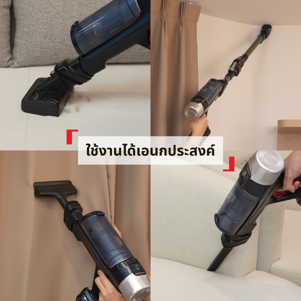 Tefal เครื่องดูดฝุ่นไร้สาย X-FORCE FLEX 9.60 AUTO AQUA รุ่น TY20C7WO ดูด + ถูในเครื่องเดียว งอได้ - รายละเอียดสินค้า 6