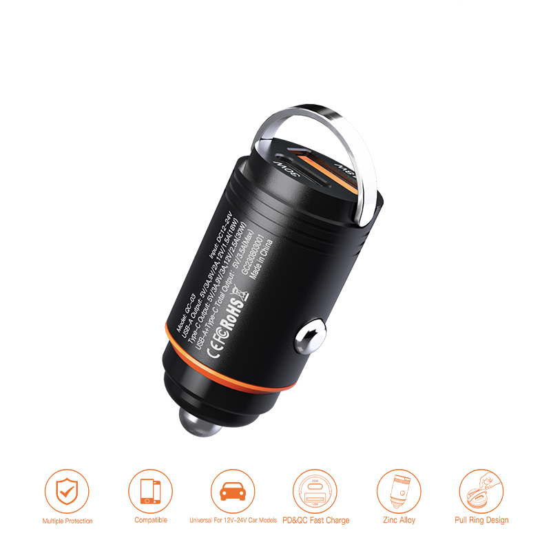 d-power ที่ชาร์จในรถ รุ่น QC-03 Mini Metal Car Charger 30W USB + Type-C PD QC Fast Charge - รายละเอียดสินค้า 36