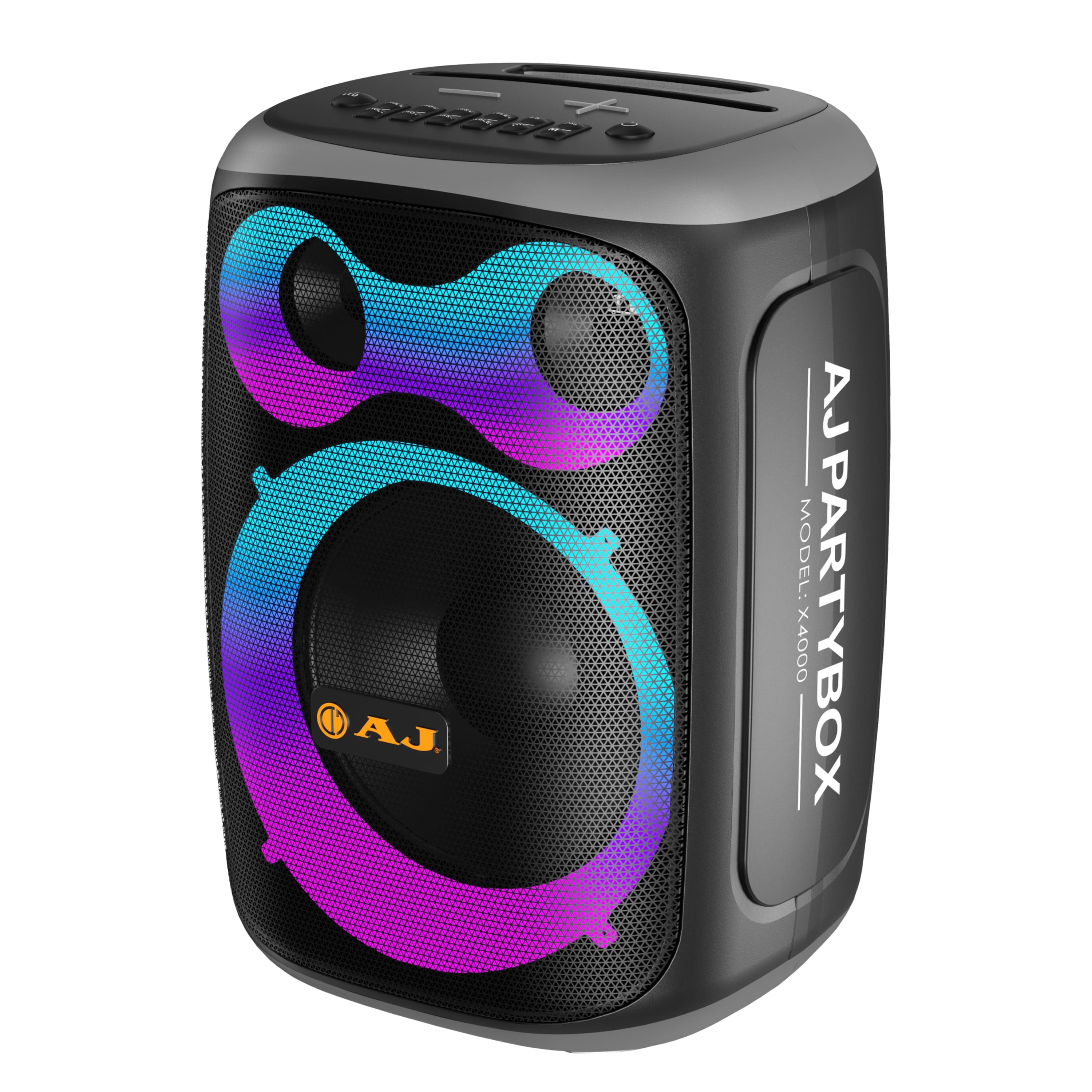 AJ X4000 ลำโพงบลูทูธ 150W ดอก 8 นิ้ว+HF*2 ไฟ LED ไมค์ไร้สายคู่ แบต 5400mAh - รายละเอียดสินค้า 1