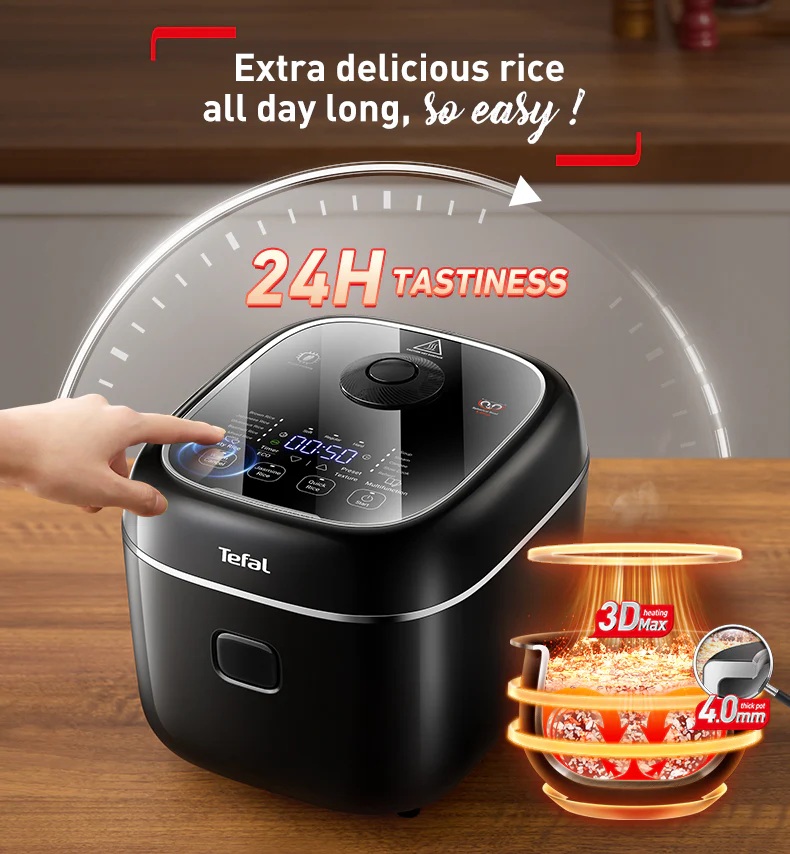 Tefal หม้อหุงข้าวดิจิตอล DELIRICE MAX 1.8 ลิตร รุ่น RK7778T0 13 โปรแกรม - รายละเอียดสินค้า 1