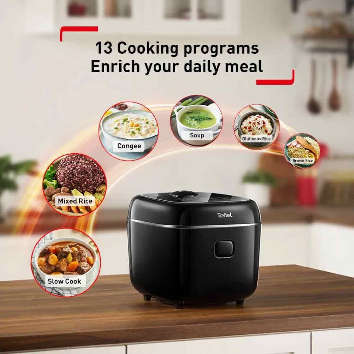 Tefal หม้อหุงข้าวดิจิตอล DELIRICE MAX 1.8 ลิตร รุ่น RK7778T0 13 โปรแกรม - รายละเอียดสินค้า 3