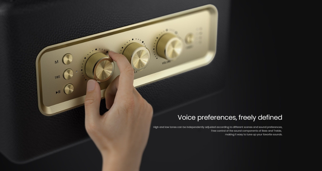 Mlove ลำโพงบลูทูธ รุ่น A200 — Retro Premium เสียงดี เบสแน่น ปรับโทนเสียงได้ ของแท้ประกันศูนย์ไทย 2ปี - รายละเอียดสินค้า 3