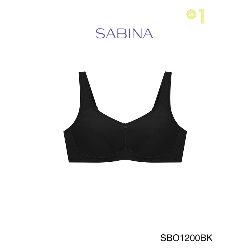 Sabina เสื้อชั้นใน Invisible Wire (ไม่มีโครง) รุ่น Function Bra รหัส SBO1200BK สีดำ