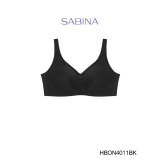 Sabina เสื้อชั้นใน (ไร้โครง) รุ่น Happy Adult  รหัส HBON4011BK สีดำ