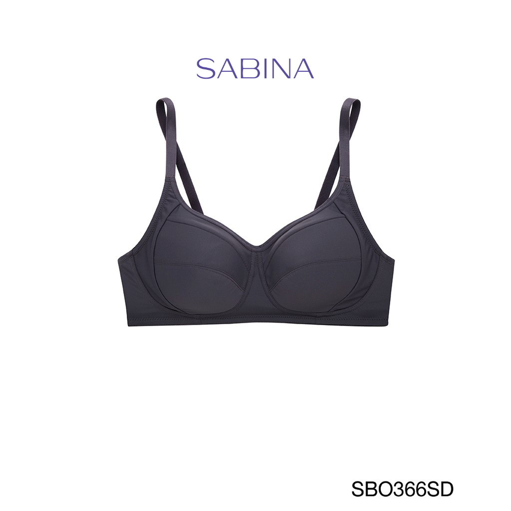 Sabina เสื้อชั้นใน Invisible Wire (ไม่มีโครง) รุ่น Function Bra รหัส SBO366SD สีเทาเข้ม