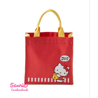 Sanrio กระเป๋าน่ารัก Hello Kitty  ลายคิตตี้  กระเป๋าสีแดง กระเป๋าแท้ซานริโอ้ Sanrio ลิขสิทธิ์แท้ 100%