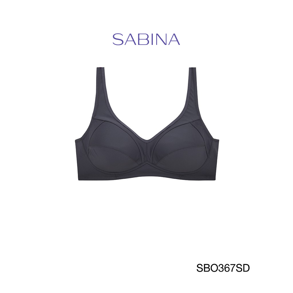 Sabina เสื้อชั้นใน Invisible Wire (ไม่มีโครง) รุ่น Function Bra รหัส SBO367SD สีเทาเข้ม