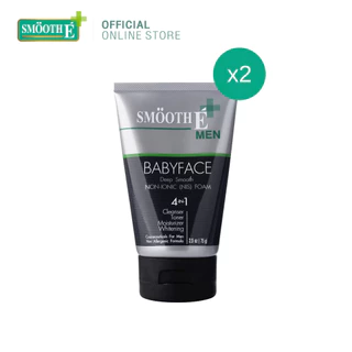 [แพ็ค 2] Smooth E For men Foam 2.5 Oz. โฟมล้างหน้าสำหรับผู้ชาย สูตรไม่มีฟอง ลดความมัน ทำความสะอาดครบจบ สมูทอี