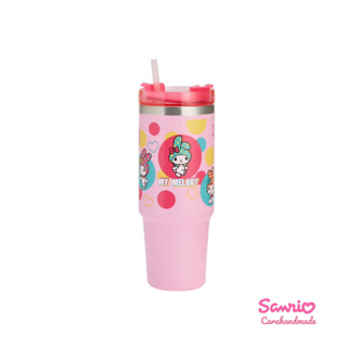 SANRIO แก้วน้ำสุญญากาศ My Melody 900 ml  💓มาพร้อมหลอด 💓My Melody มายเมโลดี้ เก็บอุณหภูมิร้อน/เย็น Stainless steel 304