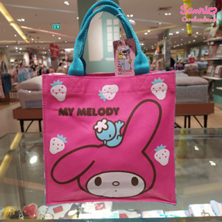 SANRIO แท้100%🐰กระเป๋าใส่ของ My Melody 🐰กระเป๋ามายเมโลดี้ 🐰Mymelody 🐰กระเป๋าสกรีน🐰กระเป๋าสีชมพู 🐰กระเป๋าคล้องแขน🐰