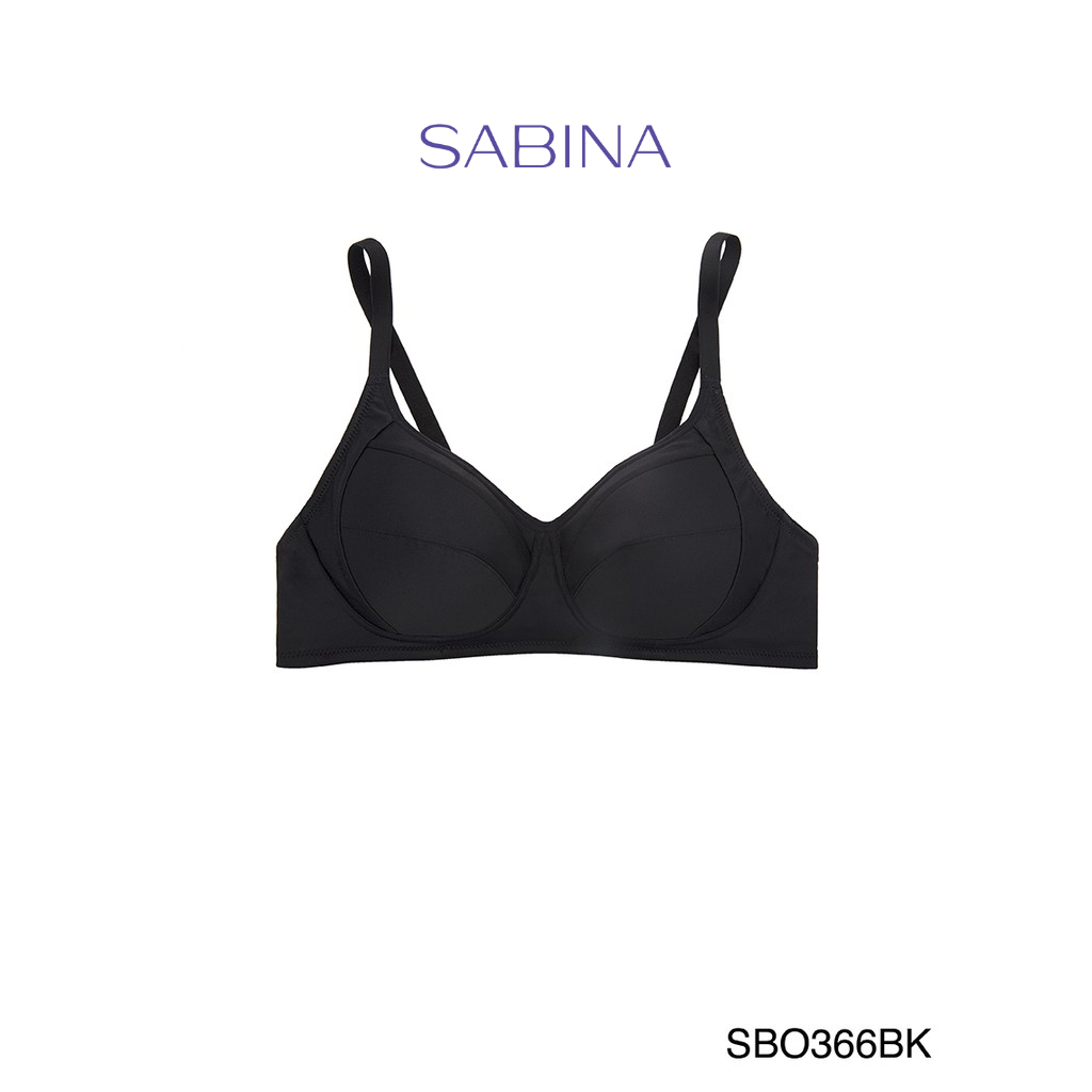 Sabina เสื้อชั้นใน Invisible Wire (ไม่มีโครง) รุ่น Function Bra รหัส SBO366BK สีดำ
