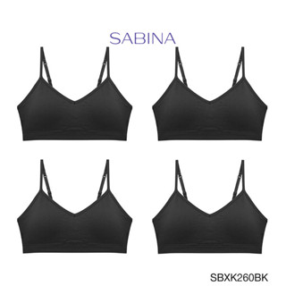 Sabina เสื้อชั้นใน (Set 4 ชิ้น) รุ่น Soft Collection รหัส SBXK260BK สีดำ