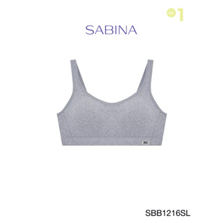 Sabina เสื้อชั้นใน Invisible Wire (ไม่มีโครง) รุ่น Sbn Sport รหัส SBB1216SL สีเทาอ่อน