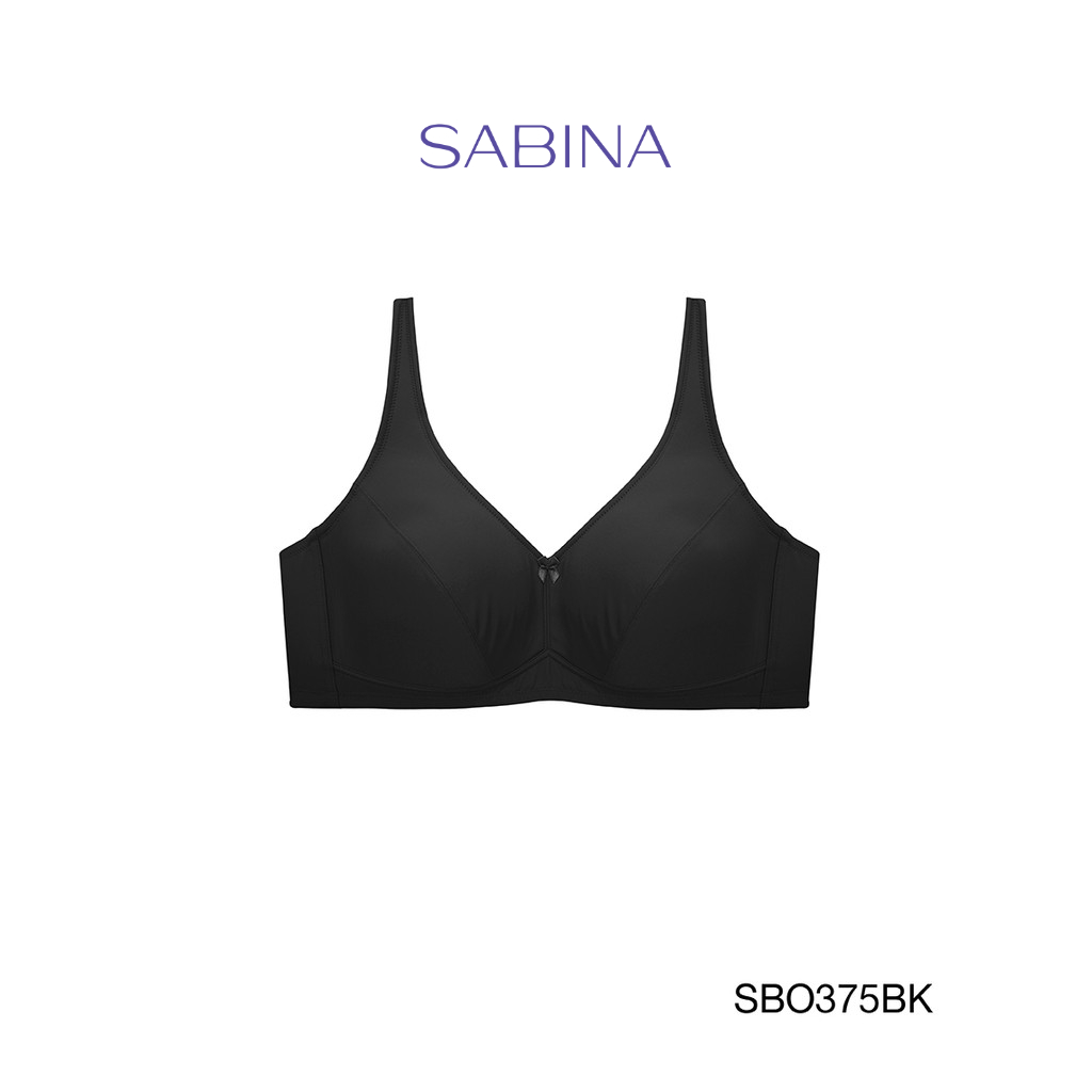 Sabina เสื้อชั้นใน Invisible Wire (ไม่มีโครง) รุ่น Function Bra รหัส SBO375BK สีดำ