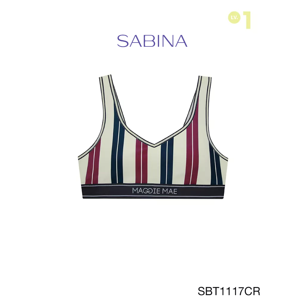 SABINA Lady, Set, Go เสื้อชั้นใน ไร้โครง รุ่น MAGGIE MAE รหัส SBT1117CR สีครีม