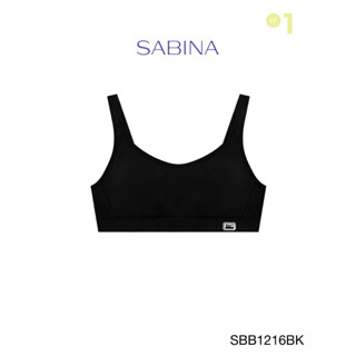 Sabina เสื้อชั้นใน Invisible Wire (ไม่มีโครง) รุ่น Sbn Sport รหัส SBB1216BK สีดำ