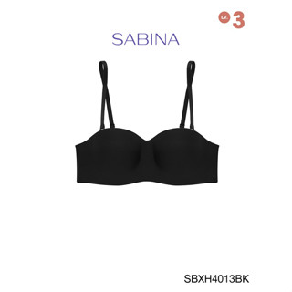 Sabina ซาบีน่า เสื้อชั้นใน มีโครง BODY BRA THE SERIES (เกาะอก) รุ่น Soft Doomm รหัส SBXH4013BK สีดำ