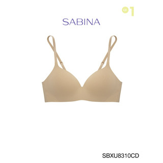 Sabina ซาบีน่า เสื้อชั้นใน INVISIBLE WIRE (ไร้โครง) SEAMLESS FIT รุ่น Pretty Perfect รหัส SBXU8310CD สีเนื้อเข้ม