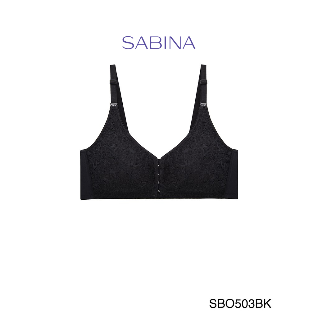 Sabina เสื้อชั้นใน Invisible Wire (ไม่มีโครง) รุ่น Function Bra รหัส SBO503BK สีดำ