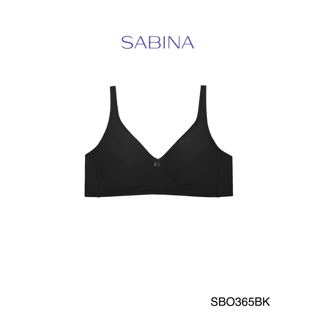Sabina เสื้อชั้นใน Invisible Wire (ไร้โครง) รุ่น Function Bra รหัส SBO365BK สีดำ