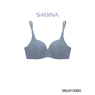 SABINA BRALESS เสื้อชั้นใน รุ่น PRETTY PERFECT (ไร้โครง) รุ่น Pretty Perfect รหัส SBU9100BD สีน้ำเงิน