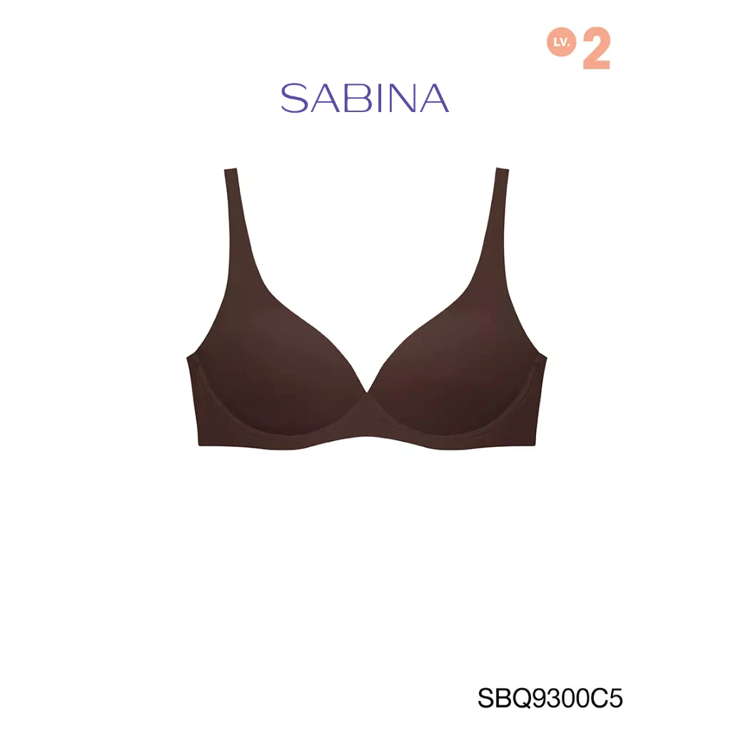 SABINA BRALESS เสื้อชั้นใน Invisible Wire (ไม่มีโครง) รุ่น TWENTY FIVE รหัส SBQ9300C5 สีน้ำตาลโกโก้