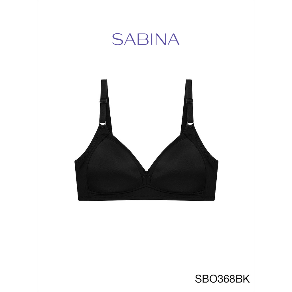 Sabina เสื้อชั้นใน Invisible Wire (ไม่มีโครง) รุ่น Function Bra รหัส SBO368BK สีดำ