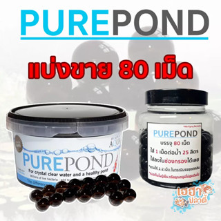 แบ่งขาย Pure Pond แบคทีเรียมีชีวิต (Nitrifying Bacteria) แบบเม็ดเจล ช่วยน้ำใส ลดแก๊สพิษ แอมโมเนีย/ไนไตรท์ ปริมาณ 80 เม็ด