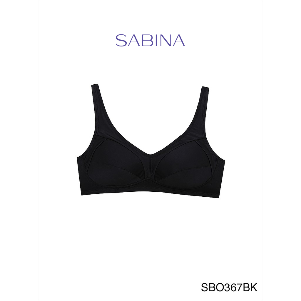 Sabina เสื้อชั้นใน Invisible Wire (ไม่มีโครง) รุ่น Function Bra รหัส SBO367BK สีดำ