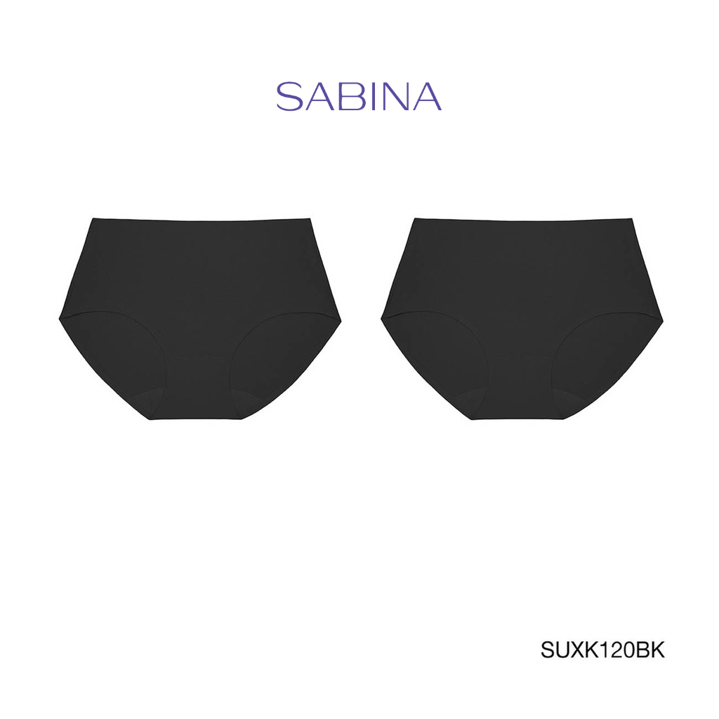Sabina กางเกงชั้นใน (Set 2 ชิ้น) (ทรงHalf) รุ่น Soft Collection Seamless รหัส SUXK120BK สีดำ