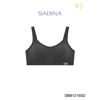 Sabina เสื้อชั้นใน Invisible Wire (ไม่มีโครง) รุ่น Sbn Sport รหัส SBB1216SD สีเทาเข้ม