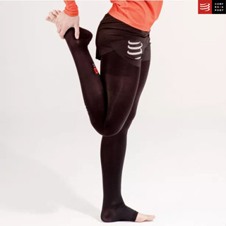 Compressport ถุงน่องรัดกล้ามเนื้อ ใส่ฟื้นฟูกล้ามเนื้อ ป้องกันการบาดเจ็บ FULL LEGS COMPRESSION LEG SLEEVES BLACK