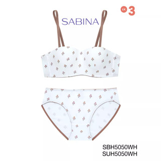 Sabina  (เซตชุดชั้นใน)  มีโครง รุ่น Soft Doomm รหัส SBH5050WH+SUH5050WH  สีขาว