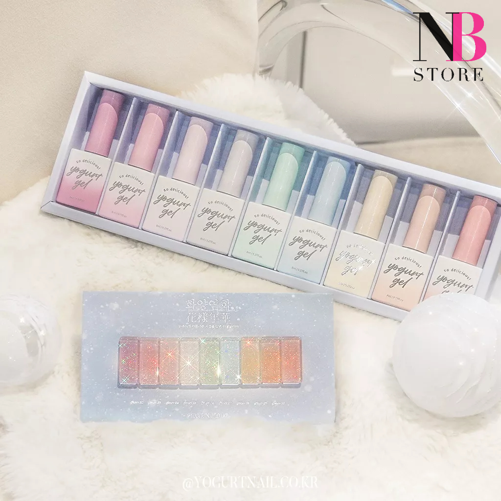 [Yogurt Nail] In the mood for love สีไซรัปกริตเตอร์ 9 สี สีทาเล็บ ตกแต่งเล็บให้วิ้บวับ ลูกคุณสุดๆ