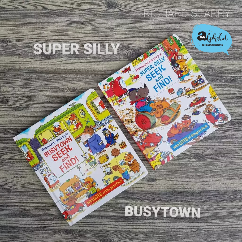 [หนังสือ] Richard Scarry's Super Silly Seek and Find!, Busy town Seek and find set of 2 books