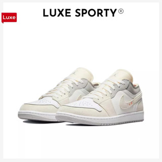 ของแท้100% Nike  Air Jordan 1 Low SE Craft White and Phantom มั่นคง พอดี 2023