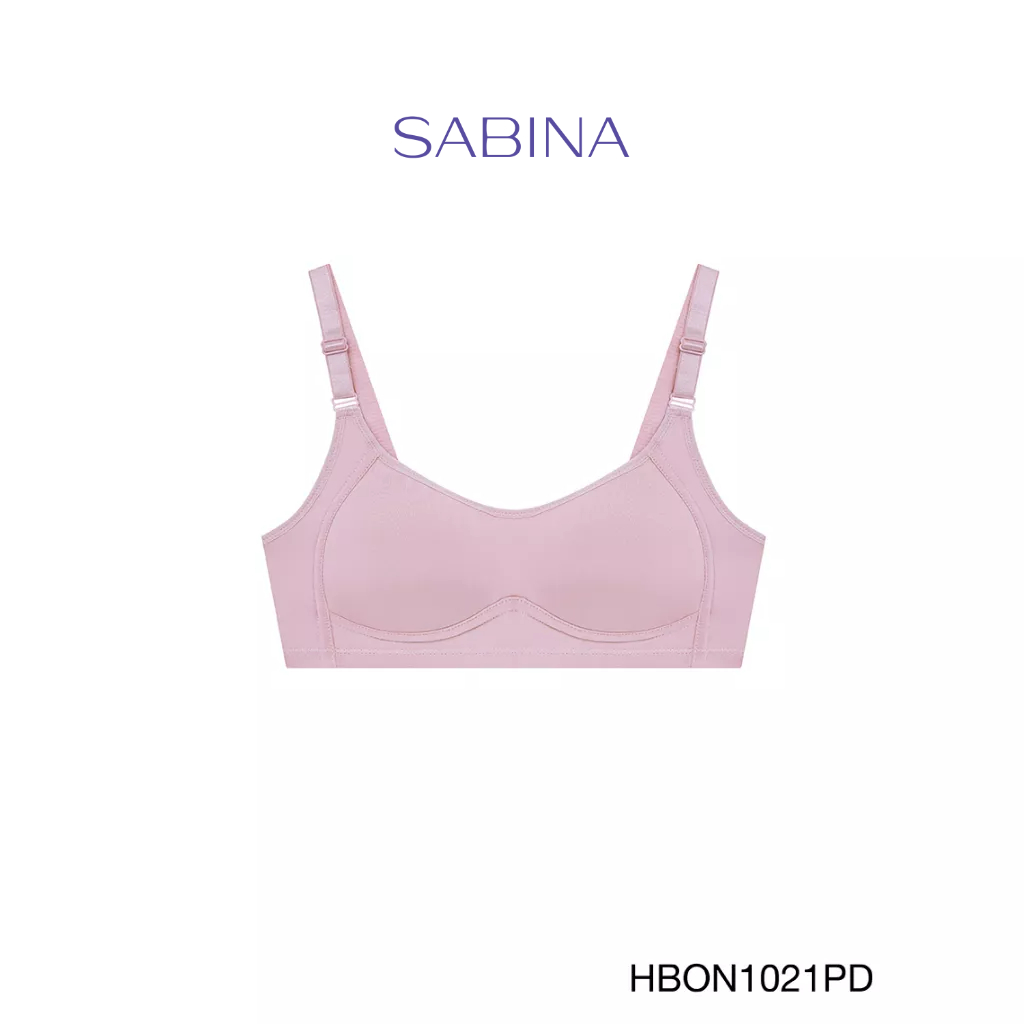 SABINA BRALESS เสื้อชั้นใน Invisible Wire (ไม่มีโครง) ฟองน้ำไม่ดันทรง รหัส HBON1021PD สีชมพูเข้ม
