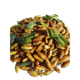 ดักแด้ทอดปรุงรส น้ำหนักสุทธิ 220 กรัม