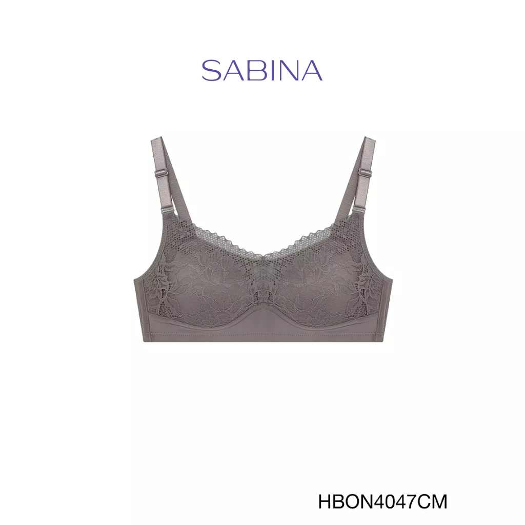 SABINA BRALESS เสื้อชั้นใน Invisible Wire (ไม่มีโครง) ฟองน้ำไม่ดันทรง รหัส HBON4047CM สีน้ำตาล