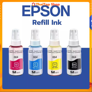 Epson หมึกเติม 664 Refill ink 70ml 4สี แท้ เติม Epson เอปสัน T664 ​ L120 L210 L220 L360 L405 L1300