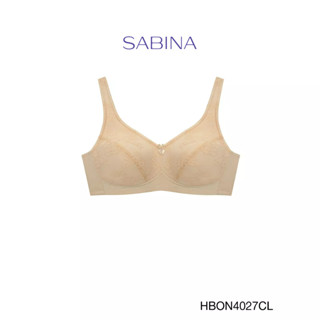 Sabina เสื้อชั้นใน Invisible Wire (ไม่มีโครง) รุ่น Habpy Adult ฟองน้ำไม่ดันทรง รหัส HBON4027CL สีเนื้ออ่อน