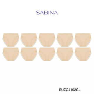 Sabina กางเกงชั้นใน (Set 10 ชิ้น) (ทรง Half ) รุ่น Panty Zone รหัส SUZC4102CL สีเนื้ออ่อน