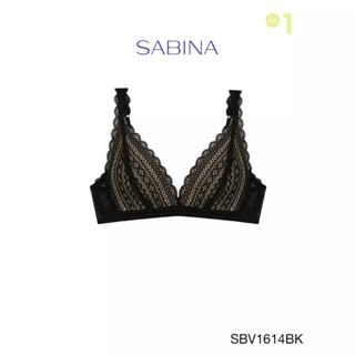 SABINA Mad Moiselle BASIC LACE A/W 23 เสื้อชั้นในไร้โครง รหัส SBV1614BK สีดำ