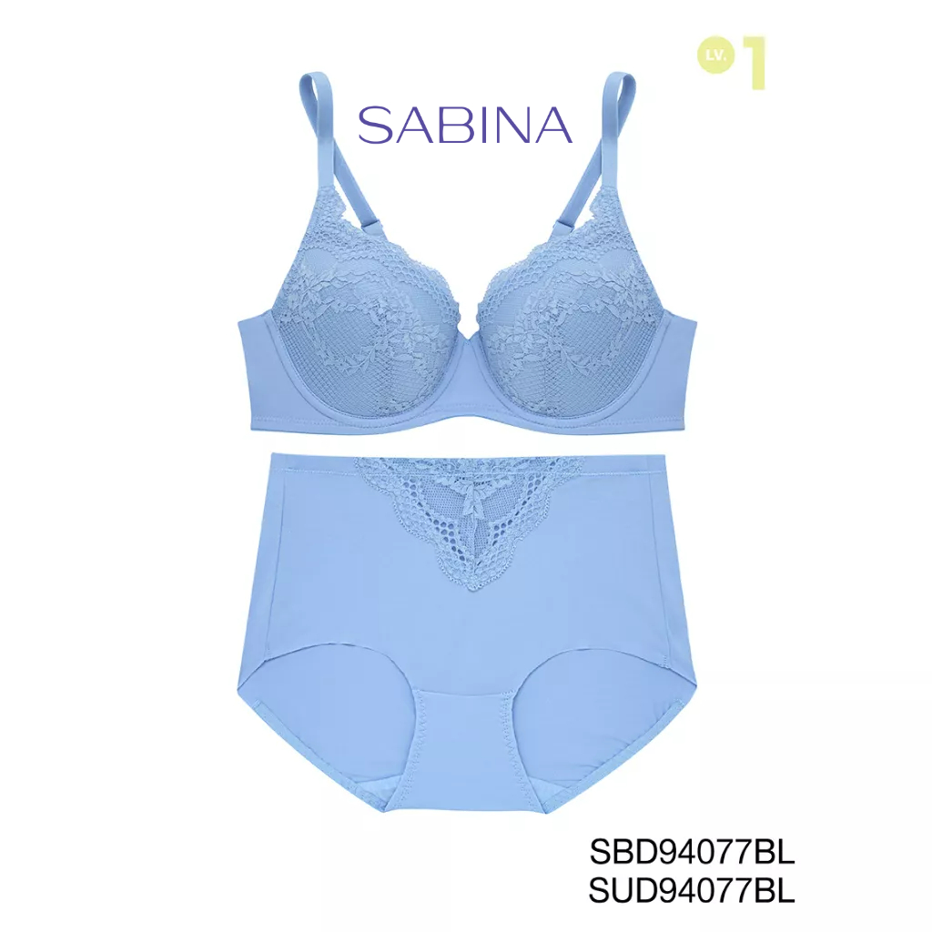 Sabina (เซตชุดชั้นใน) มีโครง รุ่น Perfect Bra รหัส SBD94077BL+SUD94077BL สีฟ้า