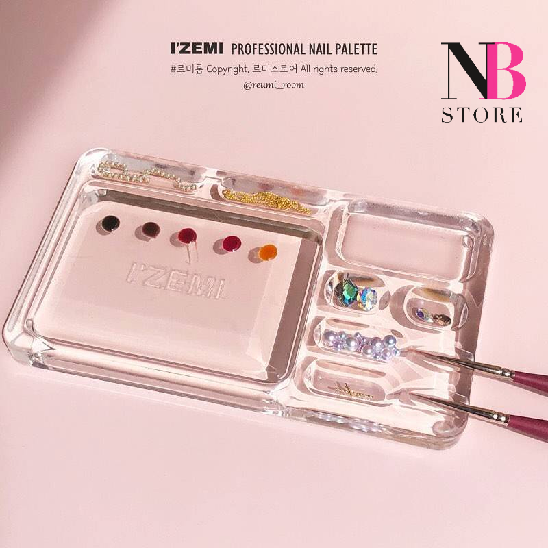 IZEMI จานสี อะคริลิกหนาอย่างดี ตกไม่แตก เช็ดทำความสะอาดง่าย (Acrylic Palette)