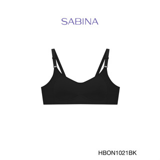 SABINA BRALESS เสื้อชั้นใน Invisible Wire (ไม่มีโครง) ฟองน้ำไม่ดันทรง รหัส HBON1021BK สีดำ